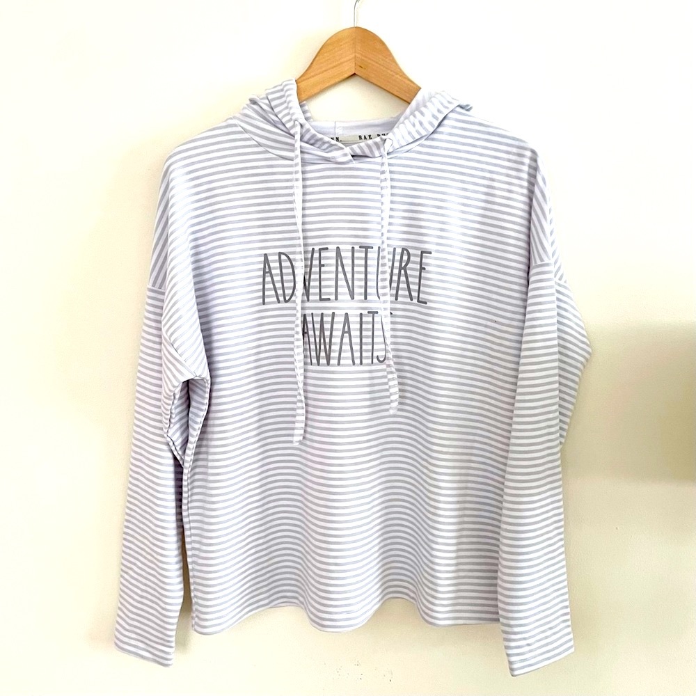 RAE DUNN Striped Hoodie